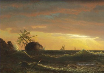 Albert Bierstadt Werke - BEACHED SHIP Amerikaner Albert Bierstadt
